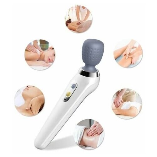 Вибромассажер Smart Wireless handy massager MS-2022 / ST-806 /5вт/силиконовая массажная головка/беспроводной/белый