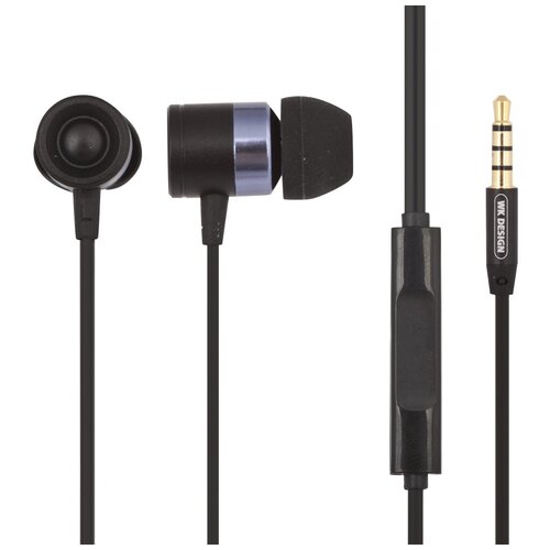 Наушники WK WI100 mini jack 35 mm black 36000₽