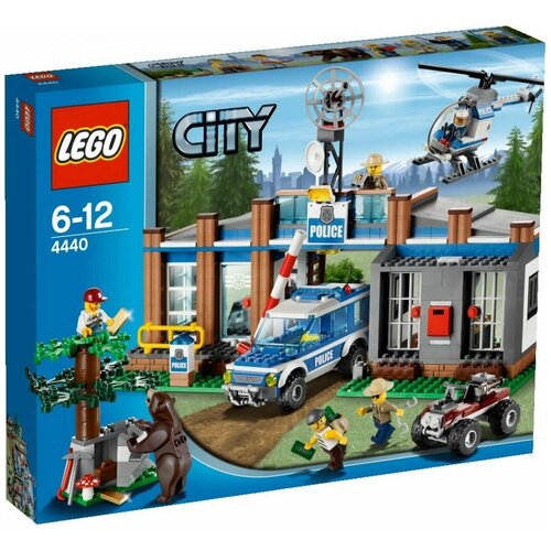 lego city 60181 лесной трактор 174 дет Конструктор LEGO City 4440 Пост лесной полиции, 633 дет.