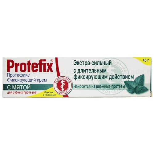 Protefix крем фиксирующий экстра-сильный с мятой, 40 мл, мята