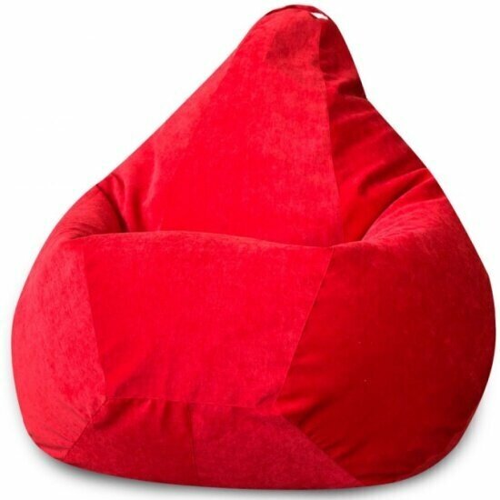 Кресло Мешок Груша Красный Микровельвет (XL, Классический) - фотография № 6