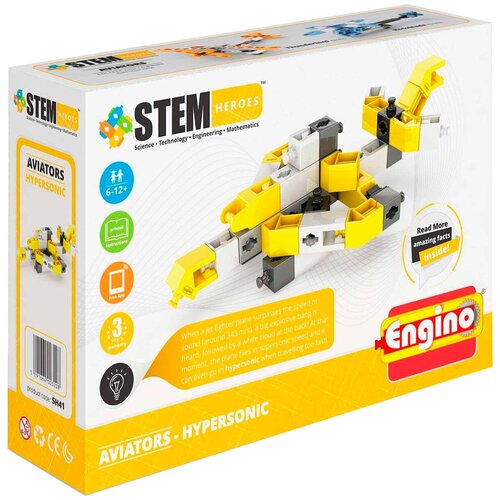 Конструктор ENGINO STEM Heroes SH41 Авиация - Сверхзвуковой самолет, 40 дет.