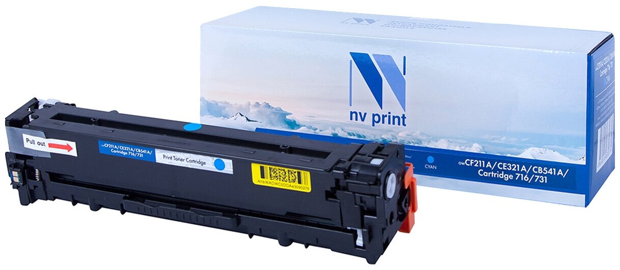 Картридж NV Print CF211A/ 731 Голубой для принтеров HP LaserJet Color Pro M251n/ M251nw/ M276n/ M276nw/ Canon LBP-7100Cn/ 7110Cw, 1800 страниц