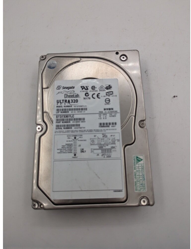 Жесткий диск ST373307LC, 9V3006-003, HP, Seagate, SCSI, 73.4 Гб, 3.5