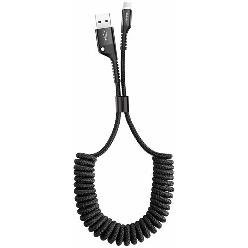 кабель usb lightning 1m 2a fish eye spring data cable baseus черный Кабель Baseus Fish Eye Spring USB - Lightning (CALSR), 1 м, 1 шт., black