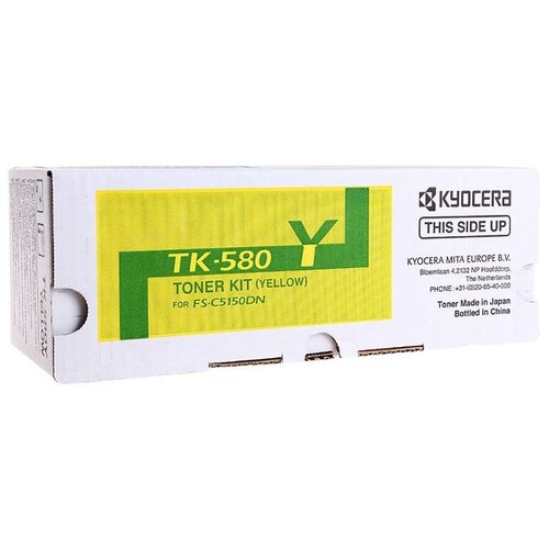 Картридж KYOCERA TK-580, 2800 стр, желтый тонер картридж hi black tk 580y для kyocera fs c5150dn ecosys p6021 y 2 8k желтый 2800 страниц