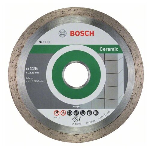 фото Алмазный диск bosch 125х22.2 мм 10 шт standard for ceramic (2.608.603.232)
