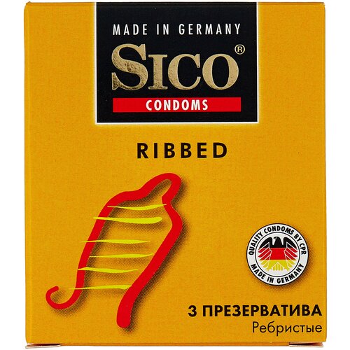 Презервативы Sico Ribbed, 3 шт. презервативы sico ribbed 12 шт