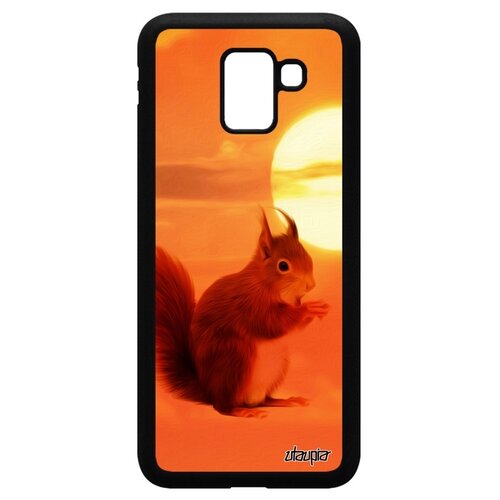 фото Чехол на смартфон galaxy j6 2018, "белка" летяга рыжая utaupia