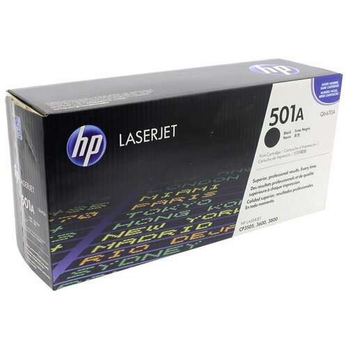 Картридж HP Q6470A, 6000 стр, черный картридж q6470a 501a black для принтера hp color laserjet cp 3505 n cp 3505 x cp 3505