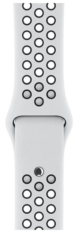 Ремешок силиконовый Pure Platinum/Black Nike Sport Band (Чистая платина/черный) Apple Watch 45mm (42mm; 44mm) ML893AM/A