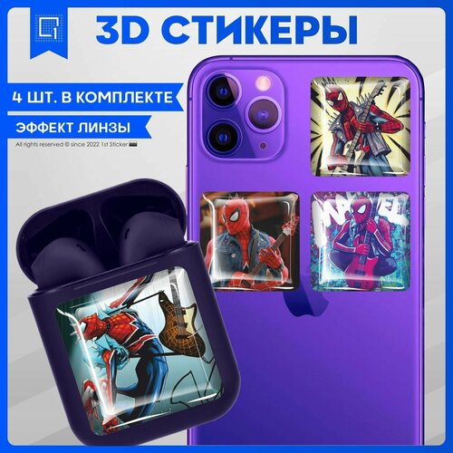Наклейки на телефон 3D стикер на чехол Человек паук