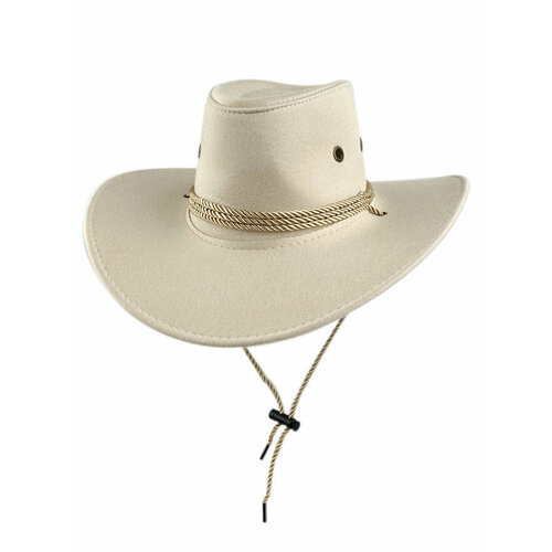 фото Шляпа карнавальная ковбойская, цвет светло-бежевый, размер 58 верида