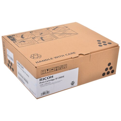 картридж лазерный print rite tfr450bpu1j1 pr sp200hs sp200hs черный 2600стр для ricoh sp 202sn 200n 203sfn Картридж Ricoh SP200HE 407262, 2600 стр, черный