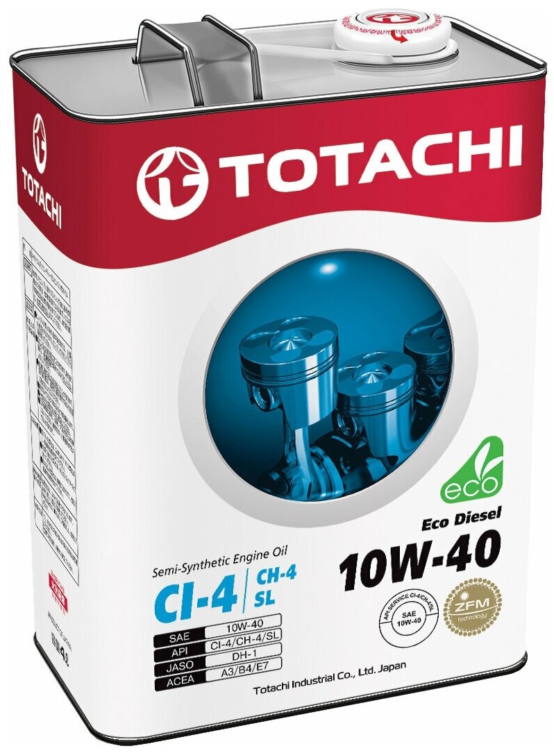 Моторное масло TOTACHI Eco Diesel CK-4/CJ-4/SN 10w40 4L E1304