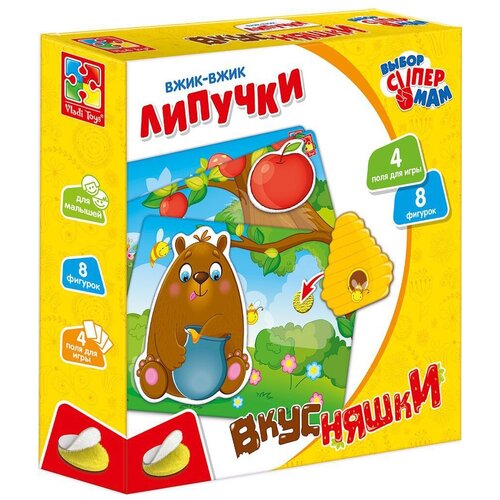 Настольная игра Vladi Toys Вжик-вжик Липучки Вкусняшки VT1302-18 вжик вжик липучки вкусняшки