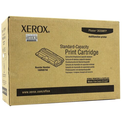 Картридж Xerox 108R00794, 5000 стр, черный картридж со скрепками xerox 108r00823 phaser 3635 3655x 3000pcs