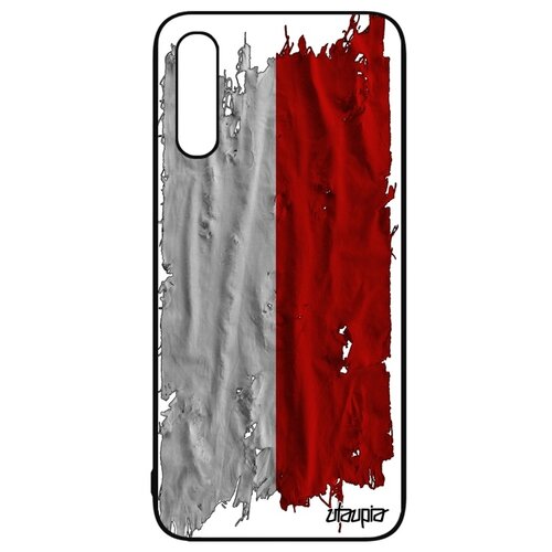 фото Чехол для телефона samsung galaxy a50, "флаг польши на ткани" государственный страна utaupia