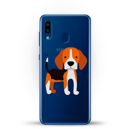 фото Силиконовый чехол довольный бигль на samsung galaxy a30 andy & paul