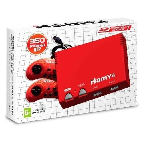 фото Игровая приставка hamy 4 (16 + 8 bit) «classic red» (350в1)