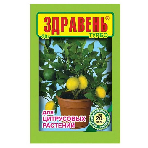 Удобрение Ваше хозяйство Здравень Турбо для цитрусовых, 0.03 л, 0.03 кг, 1 уп.