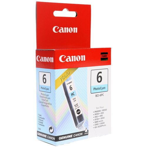 Картридж Canon BCI-6PC (4709A002), 270 стр, фото голубой струйный картридж canon bci 6r красный для i990 i9950 ip8500