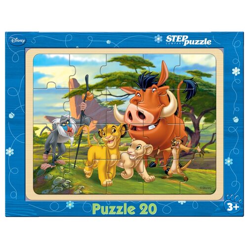 Рамка-вкладыш Step puzzle Disney Король Лев (89120), 20 дет. рамка вкладыш step puzzle disney тачки 89139 20 дет