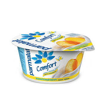 Йогурт Parmalat Comfort безлактозный персик куркума 3%