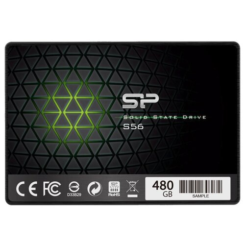 Твердотельный накопитель Silicon Power 480 ГБ SATA Slim S56 480GB твердотельный накопитель silicon power 240 гб sata slim s56