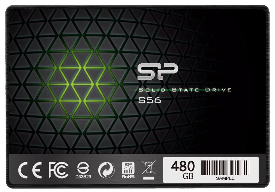 Твердотельный диск 480GB Silicon Power S56, 2.5", Sata III [r/w - 560/530 MB/s] TLC SP480GBSS3S56A25