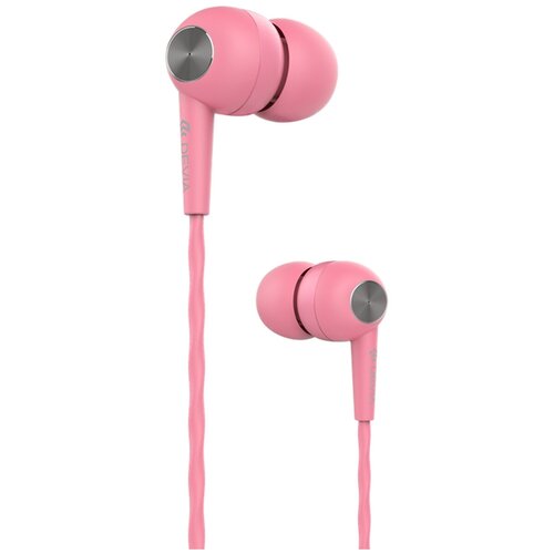 Проводные наушники Devia Kintone Headset, pink наушники devia kintone headset v2 mini jack 3 5 mm black