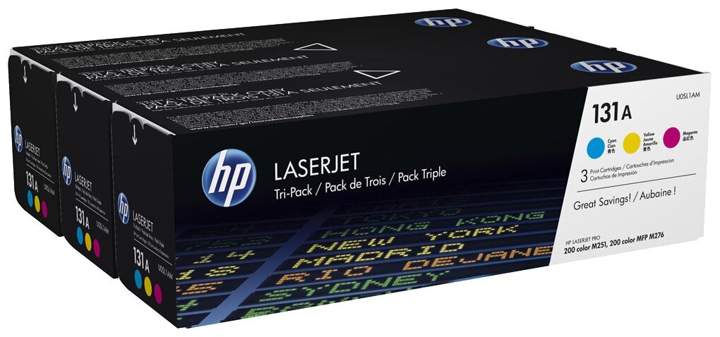 Комплект лазерных картриджей Hewlett Packard U0SL1AM (HP 131A)