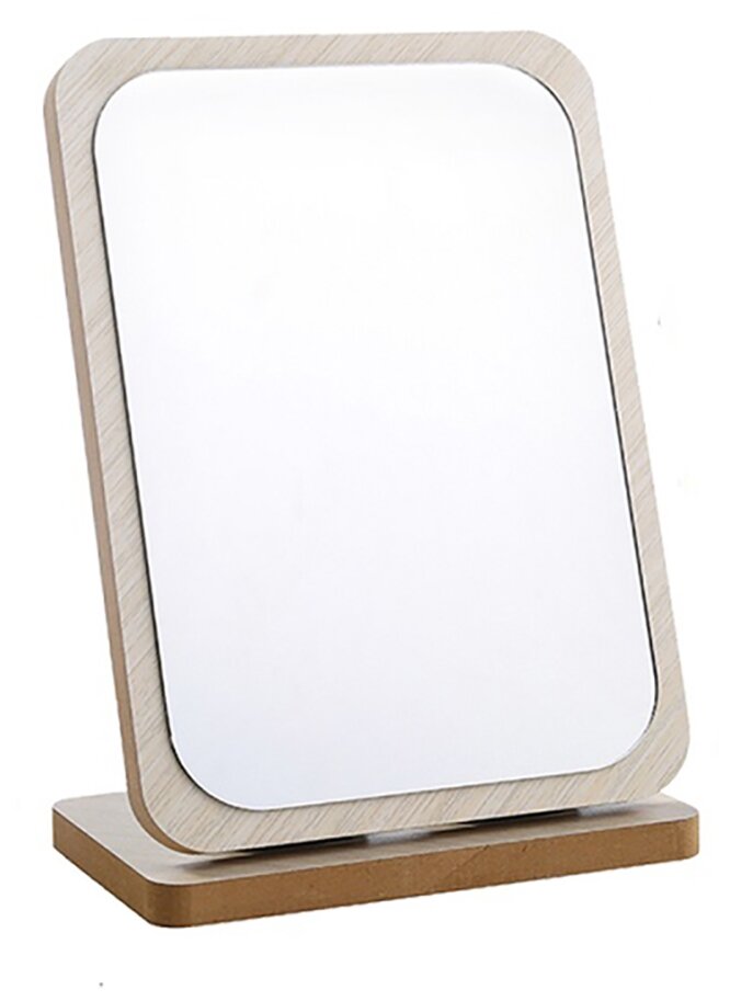 Зеркало складное, деревянное серое на подставке, 22х14х4 см, VenusShape VS-MIR-06