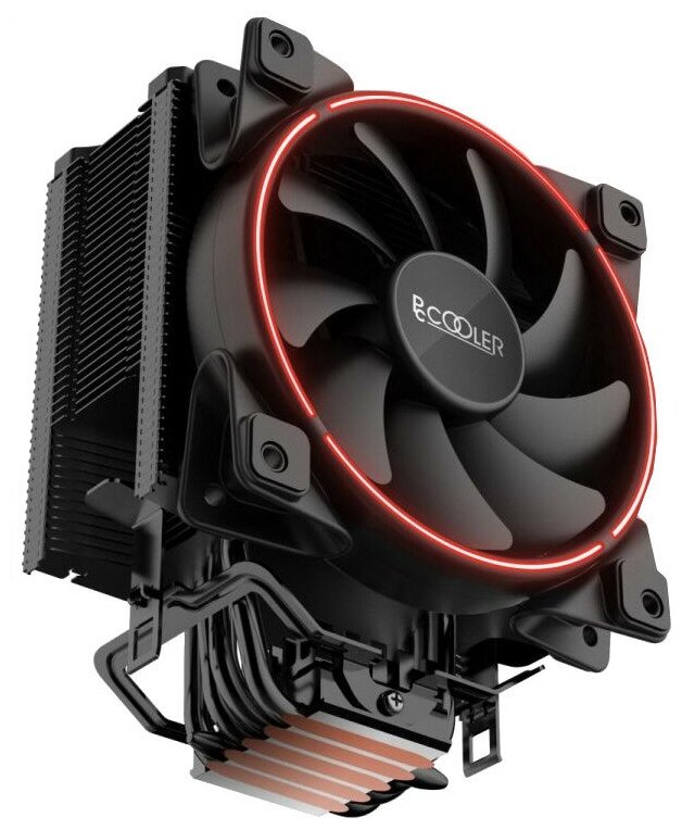 PCCooler GI-X6R  S775/115X/AM2/AM3/AM4 (24 /, TDP 160W, - 120  PWM, Red LED FAN, 5   6, 1000-1800RPM, 26.5dBa)