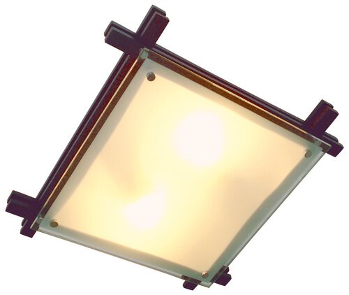 Настенно-потолочный светильник Globo Lighting Edison 48324-2, E27, 120 Вт, кол-во ламп: 2 шт., цвет арматуры: коричневый, цвет плафона: белый