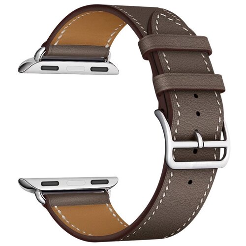 Lyambda Кожаный ремешок Minkar для Apple Watch 42/44 mm gray brown