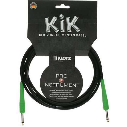 Klotz KIKC3.0PP4 готовый инструментальный кабель klotz sc1pp02sw готовый спикерный кабель