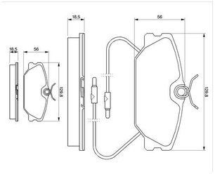 Дисковые тормозные колодки передние Bosch 0986469191 для Renault 25 (4 шт.)