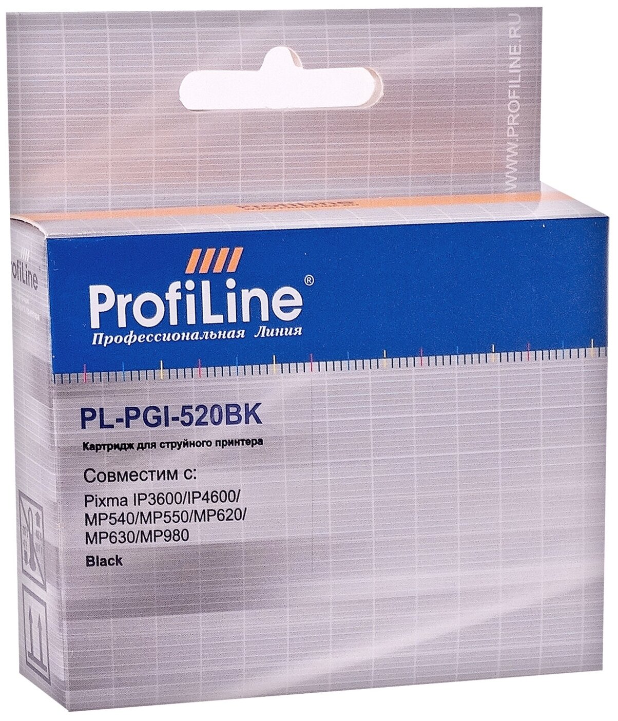 Картридж ProfiLine PL_PGI-520BK_BK совместимый струйный картридж (Canon PGI-520BK - 2932B004) 16 мл, черный