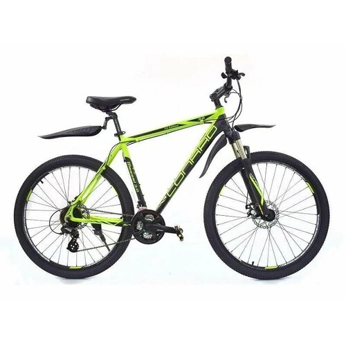 комборучка 3 ск shimano ef500 2 8011 Велосипед 27,5 CONRAD MESSEL 3.0 MATT BLACK/GREEN