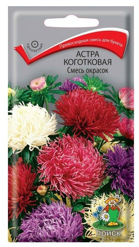 Астра коготковая Смесь окрасок 0,3гр. (Поиск)