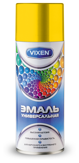 Краска Желтая VIXEN VX-11018 520мл аэрозольная