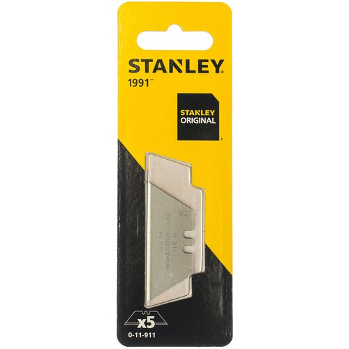 stanley лезвие для ножа stanley 18мм 10шт 0 11 301 Набор сменных лезвий STANLEY 1991 0-11-911, 19 мм, (5 шт.)