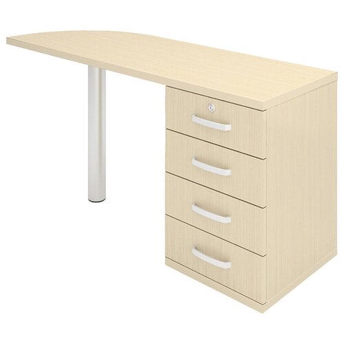 Тумба приставная с топом правым МФ Виско Консул/Дуб шамони светлый, 1500*500*740 ТТПП-1/Дуб шамони светлый (под заказ)