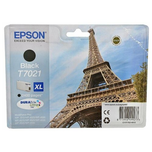 картридж epson c13t70114010 3400 стр черный Картридж Epson C13T70214010, 2400 стр, черный