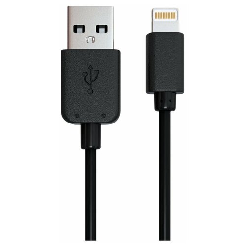 Кабель Red Line USB - Lightning (УТ000008646), 1 м, 1 шт., черный кабель red line usb lightning ут000008646 1 м черный