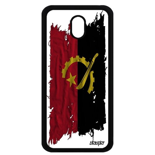 фото Чехол на смартфон galaxy j5 2017, "флаг анголы на ткани" государственный патриот utaupia