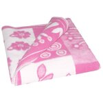 Розовое Птицы 57-8ЕТЖ 100х140 10% х/б Байковое жак Ермолино одеяло - изображение