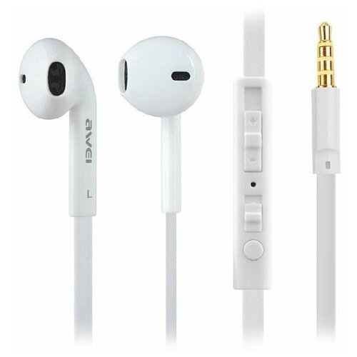 Наушники с микрофоном AWEI ES-15hi 35 mm 010874 Белый 110900₽