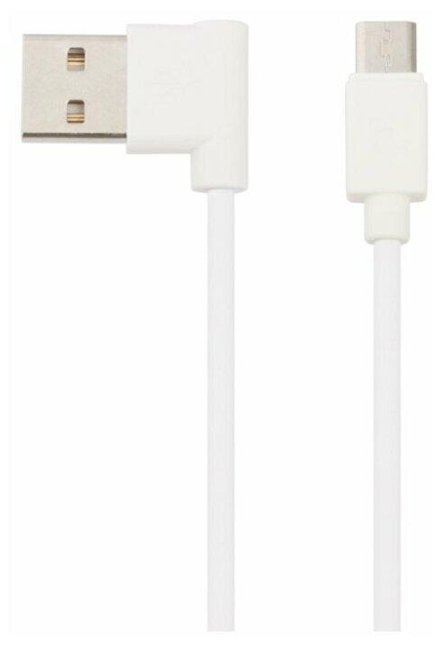 Кабель USB2.0 Am-microB Hoco UPM10 White, угловой, белый - 1.2 метра